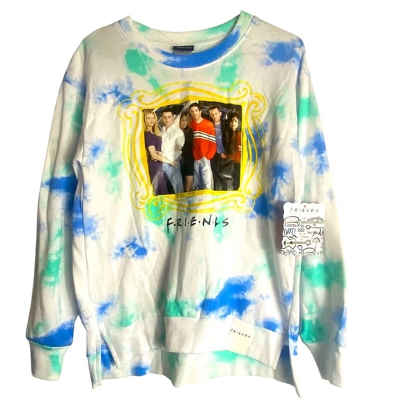 NEW Friends Tie Dye Sweatshirt Size XS - Picture 1 of 7